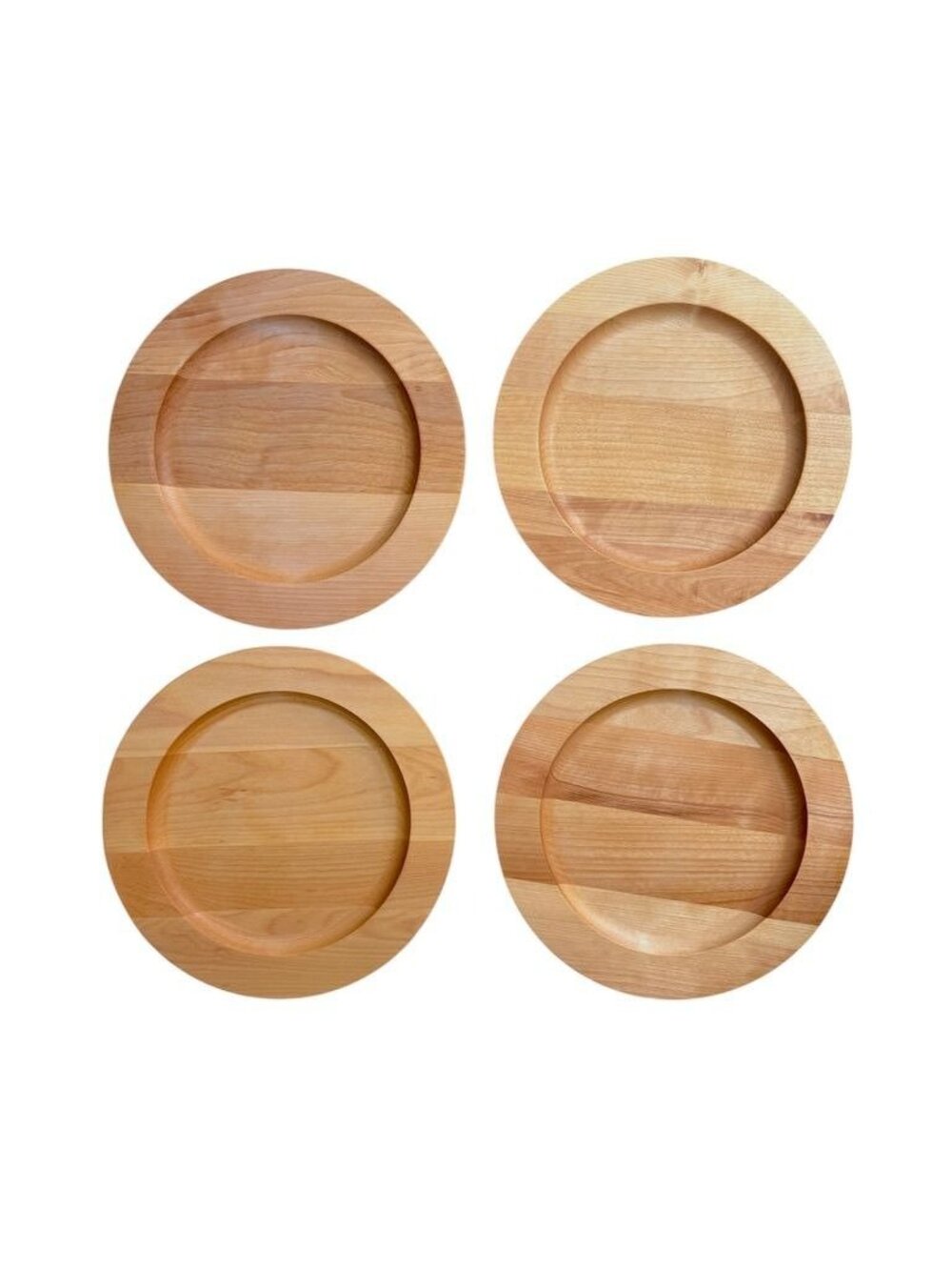 Williams-Sonoma John McLeod Vermont Cherry Wood Charger Plates Set Of 4